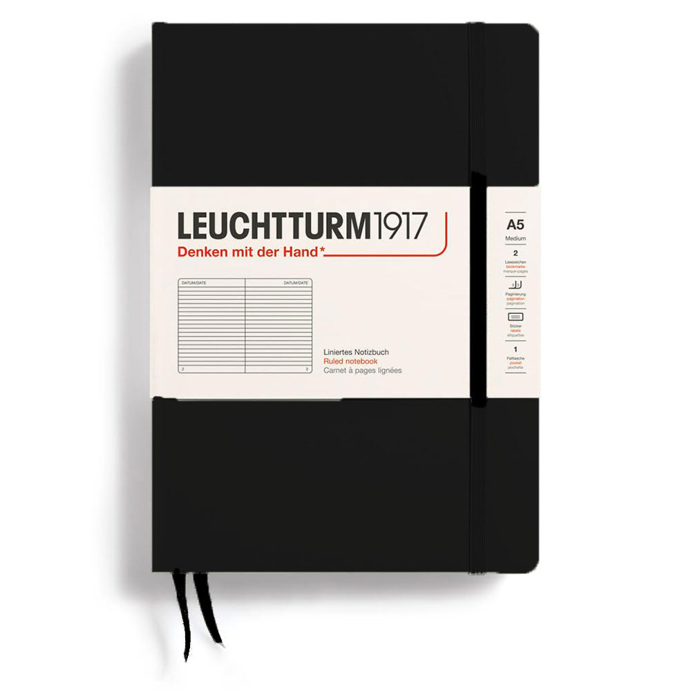 Leuchtturm Hardcover Ruled Notebook A5