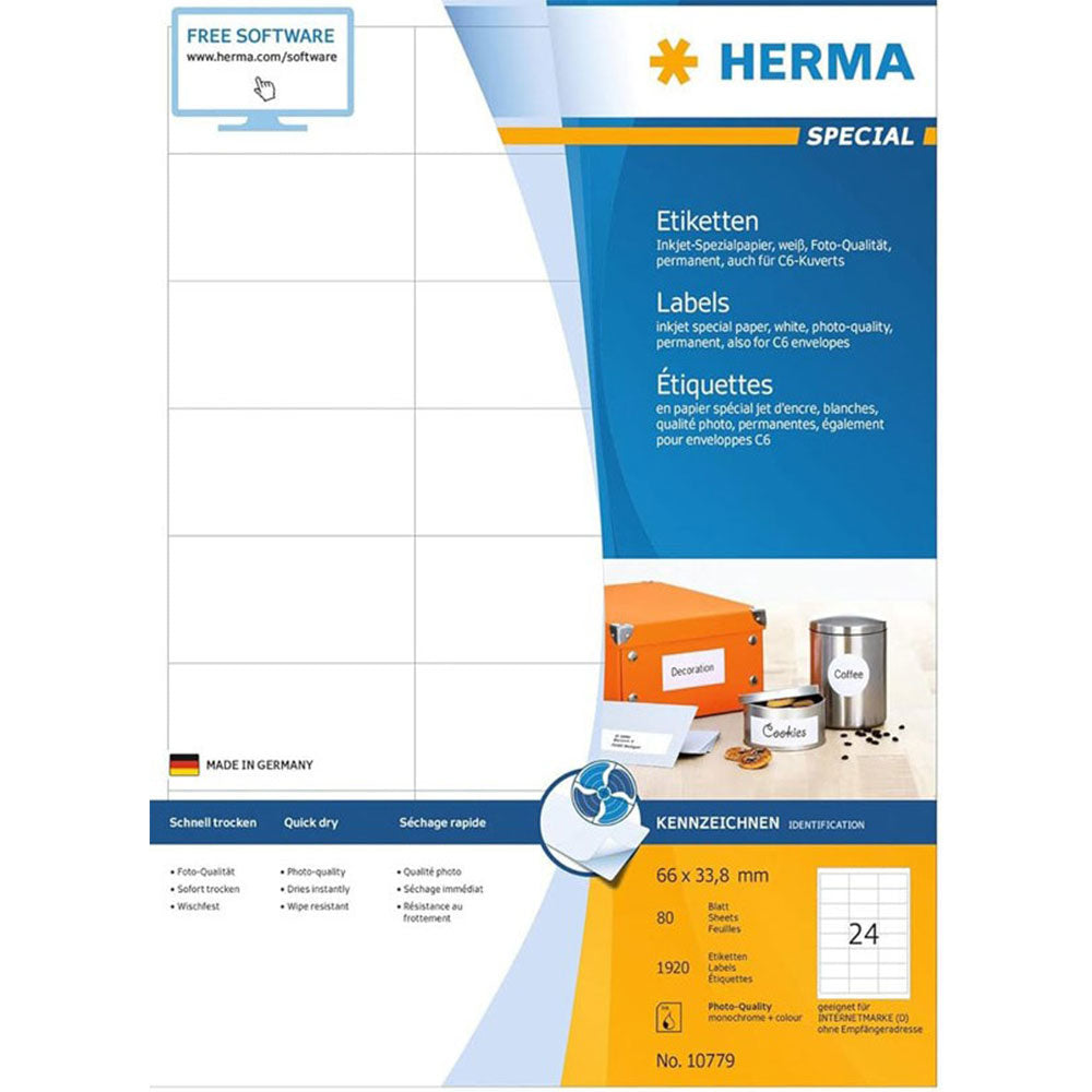 Herma Inkjet etiketter A4 80 st