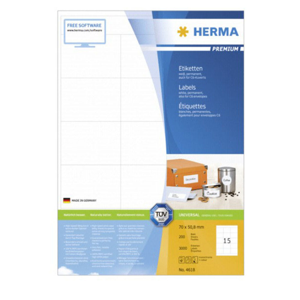 Herma Premium Etyels A4 70 mm 200pc