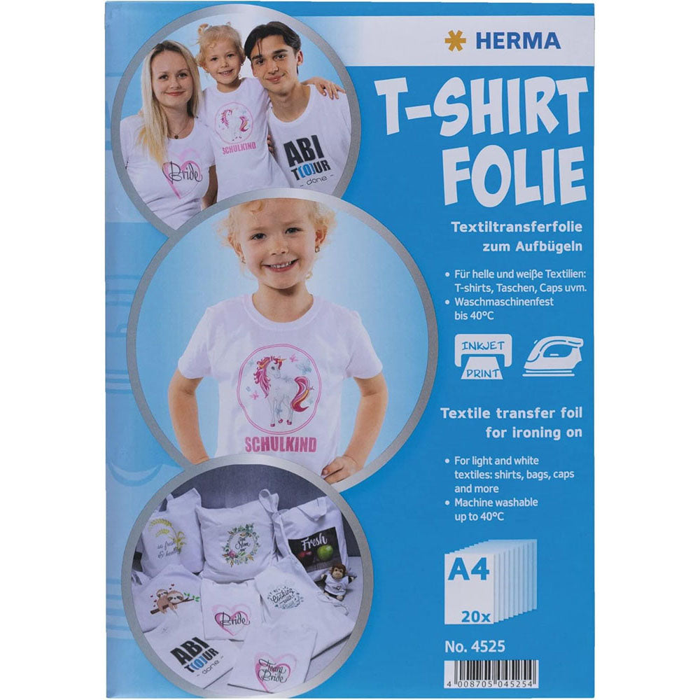 Herma t-shirt folie til lette tekstiler A4