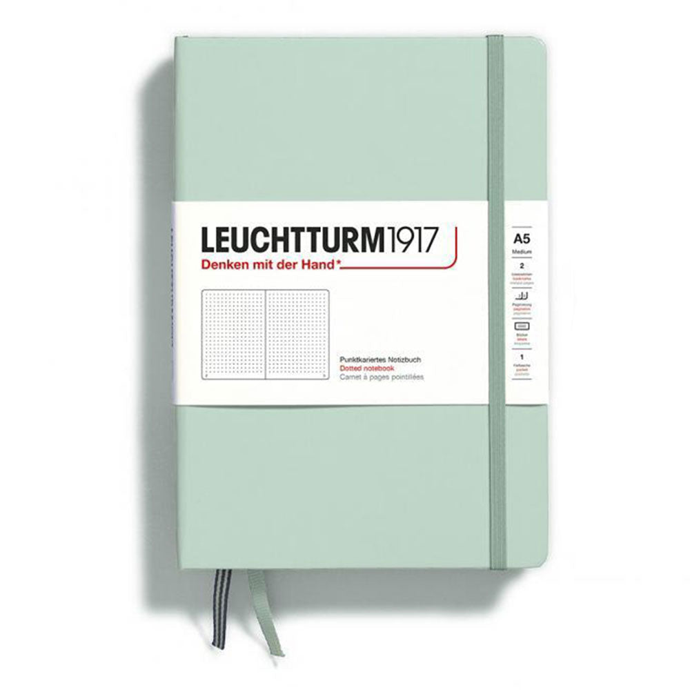 Leuchtturm w twardej okładce kropkowana notebook A5 (zielony)