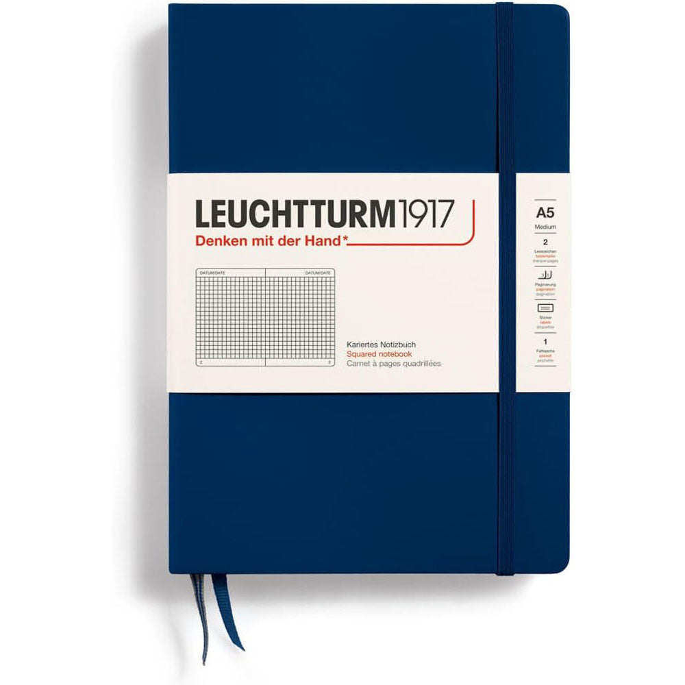 Leuchtturm Hardcover Squared Notebook A5 (Blue)