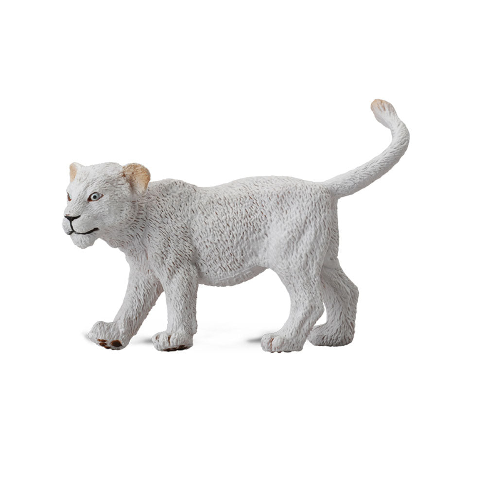 Figura de filhote de leão branco colecionado (pequeno)