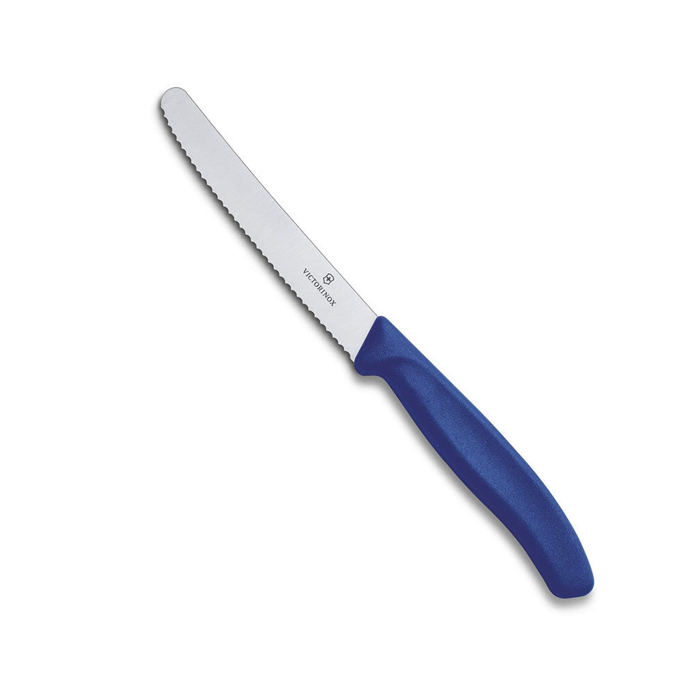 Classic Round Tip Sarrrated Steak & Tomato Knife (blauw)