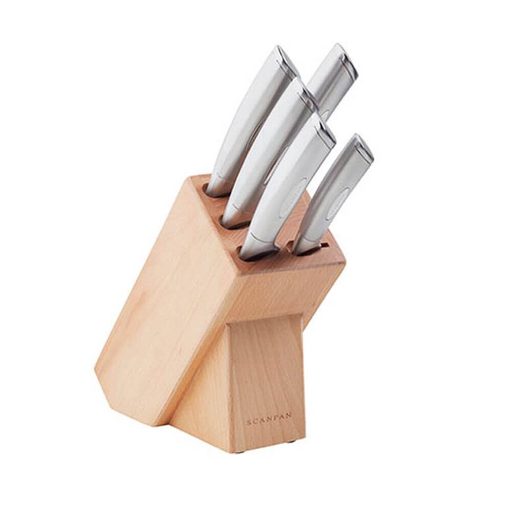 Scanpan Classic Stainless Steel Knife Block Set