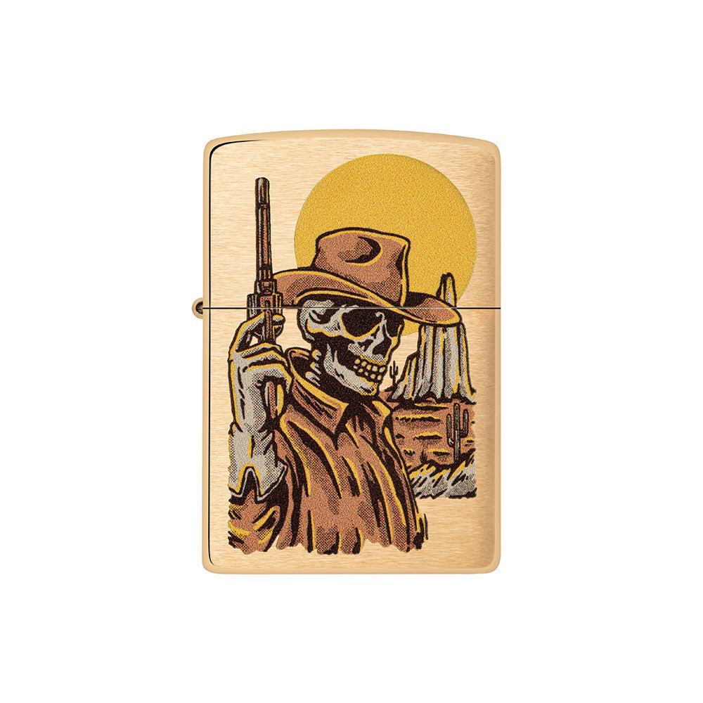 Zippo Cowboy Skull Design vindtett lettere