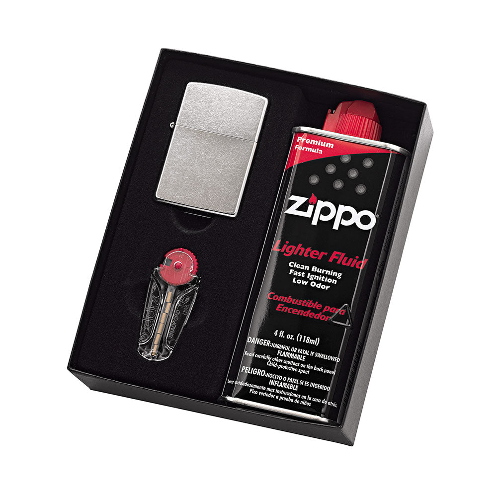 Zippo lichter met vloeistof en vuurstenen geschenkpakket