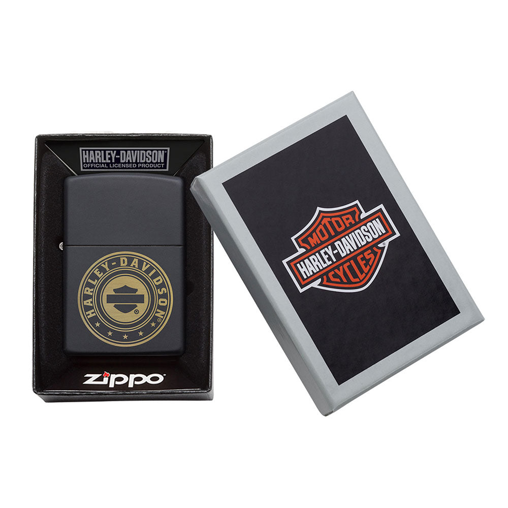 Zippo Harley Davidson Matte Black Lichter