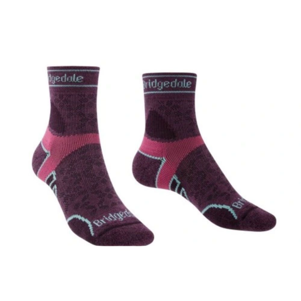 Kvinnors lätta T2 3/4 Crew Merino Sock (Damson)