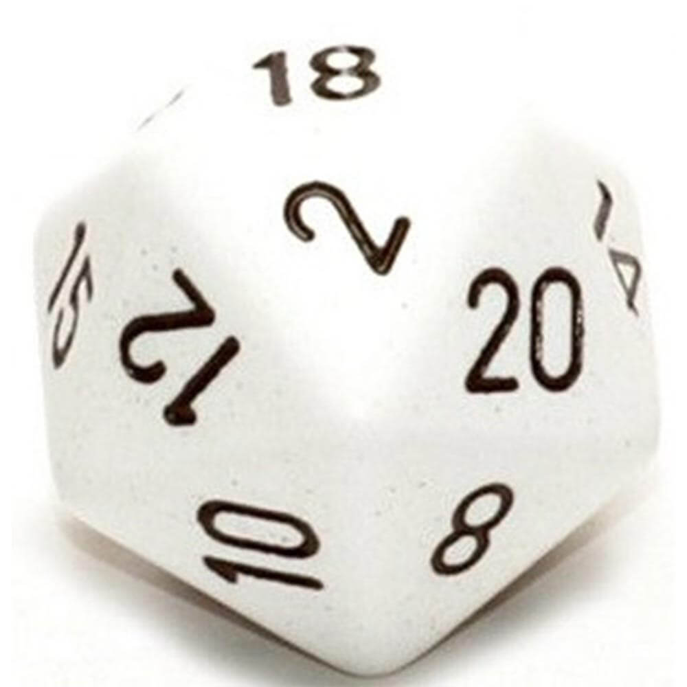 D20 terninger ugjennomsiktig (34 mm)