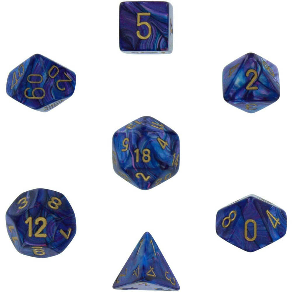 D7 Die set da dadi lussuosi poli (7 dadi)