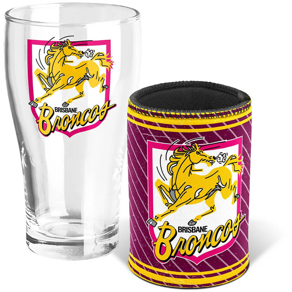 NRL Heritage Pint Glass & Can Cooler Pack