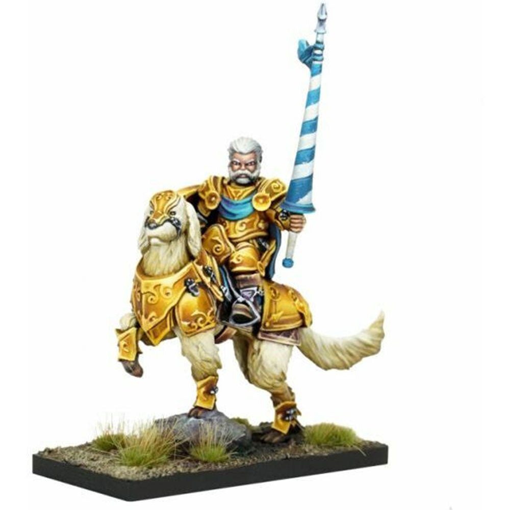 Kings of War Halfing Muster Captain on Aralez Miniature