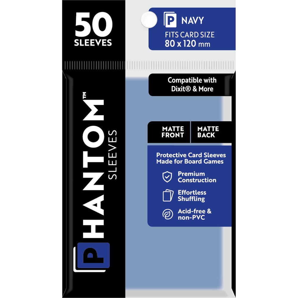 Navy Phantom Rleeves 50pcs (80x120 mm)