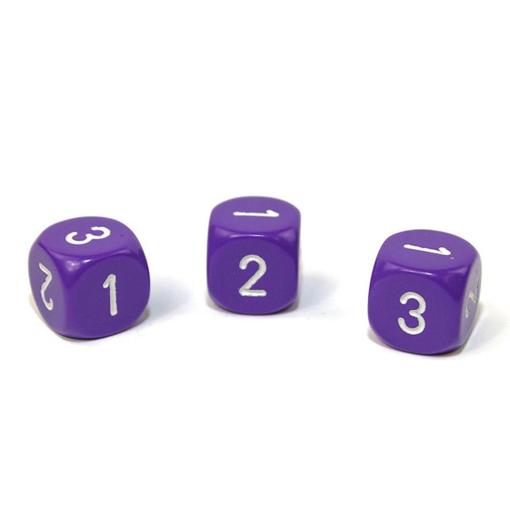 CHESSEX D3 Dice opaco 16mm (D6 W/ 1-3 due volte)