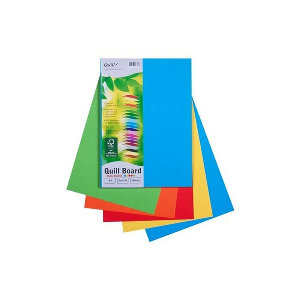 Quill Cardboard A4 (50pk)