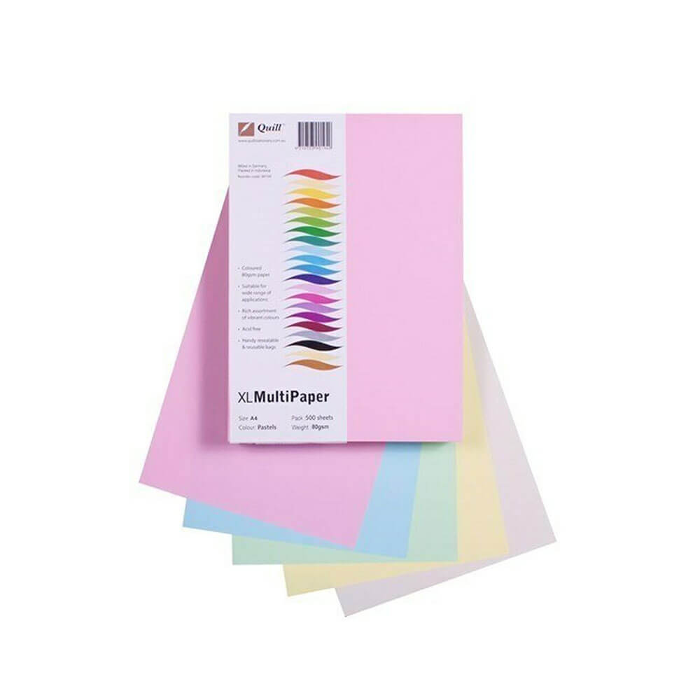 Quill Copy Paper A4 (500pk) assorti