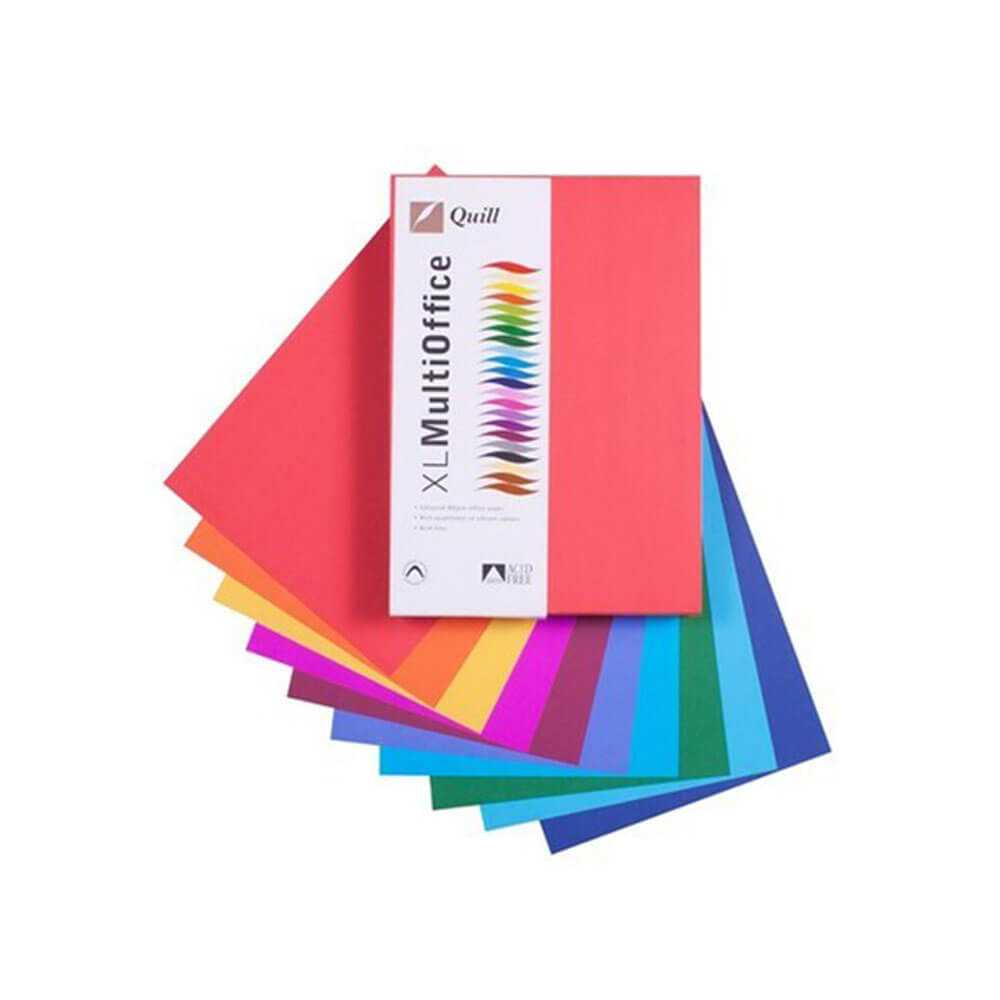 Quill Copy Paper A4 (500PK) Assorteret