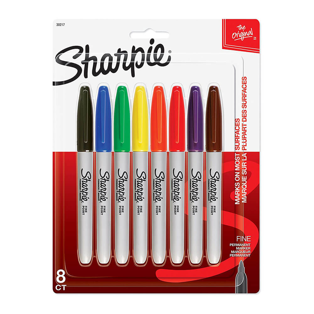 Sharpie fin permanent markör blandad