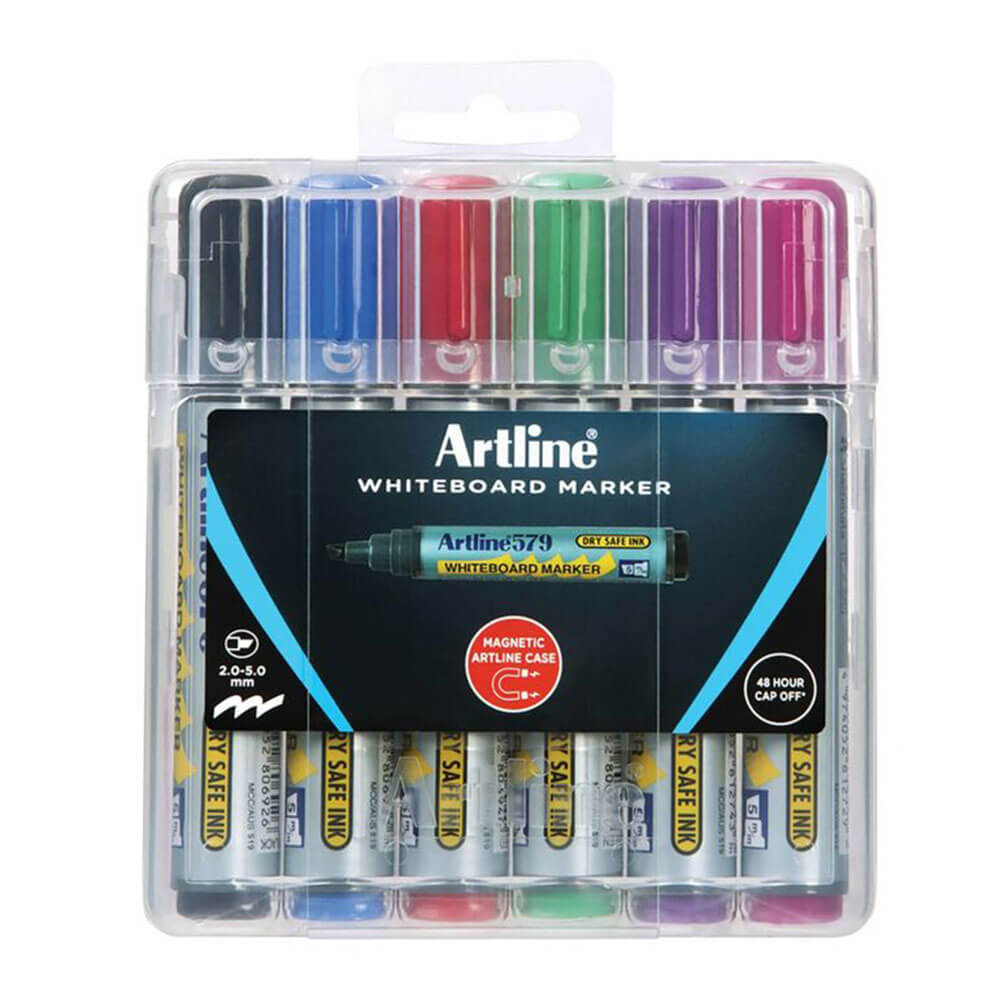 Artline whiteboardmarkör i hårt fall 5mm diverse