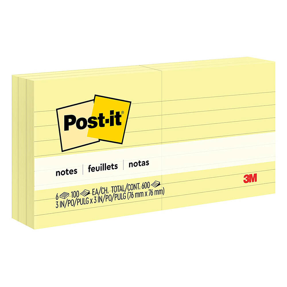 Post-it Notes alineado 76x76 mm (6pk)