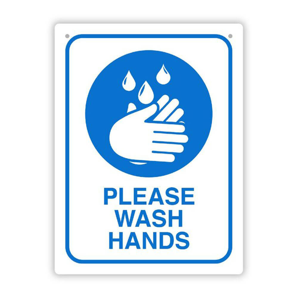 Durus Lave Hands Sign de pared (225x300 mm)