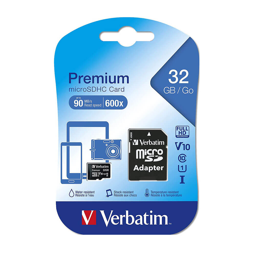 Verbatim Class 10 Micro Memory Card med Adapter