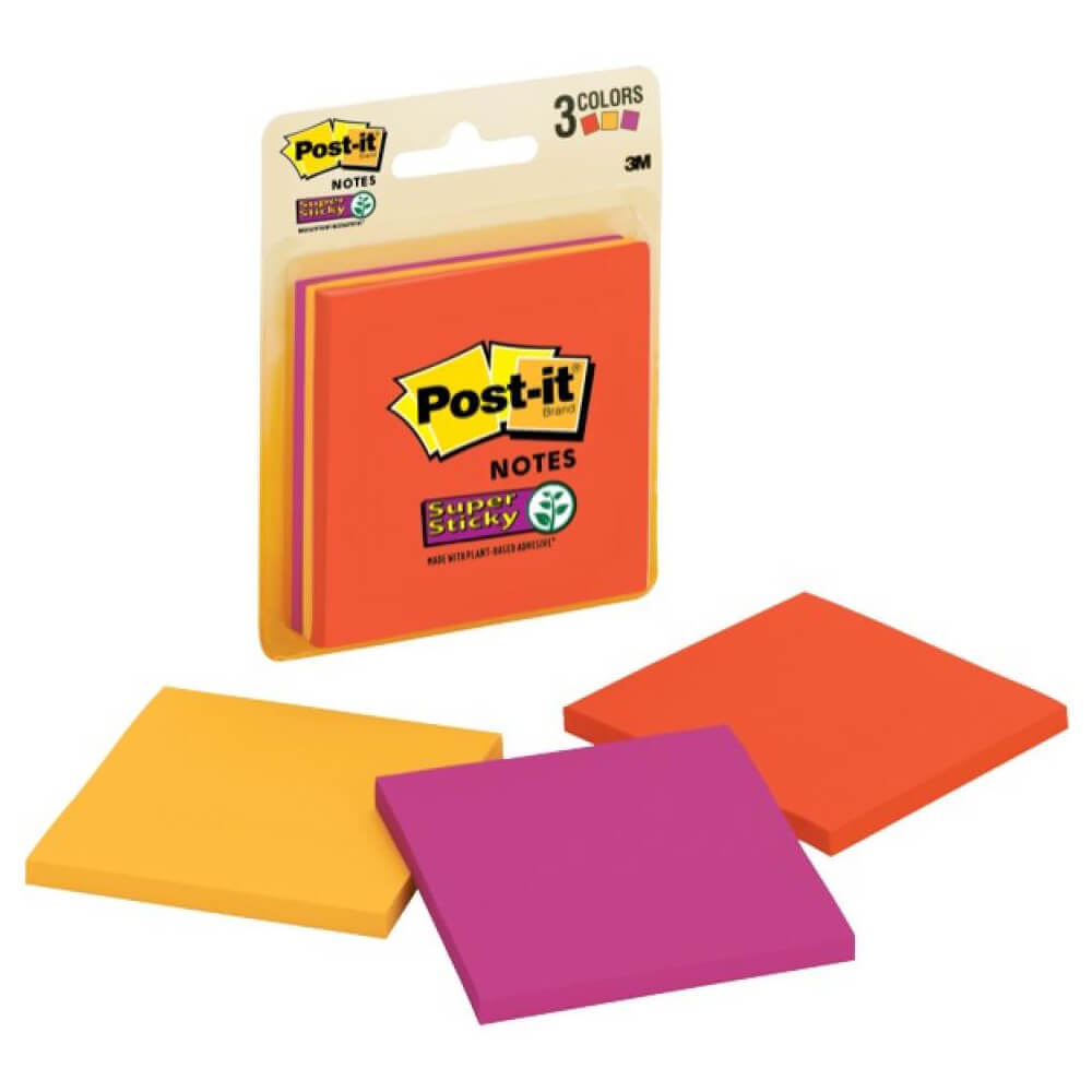 Post-it Super Sticky Notes 76x76mm (3 puder)