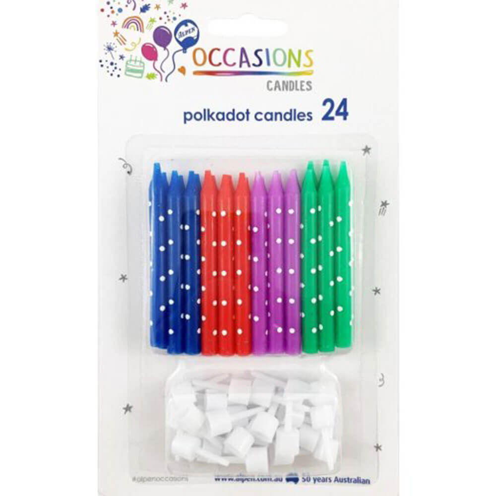 Velas de cumpleaños de Alpen con titulares (24pk)