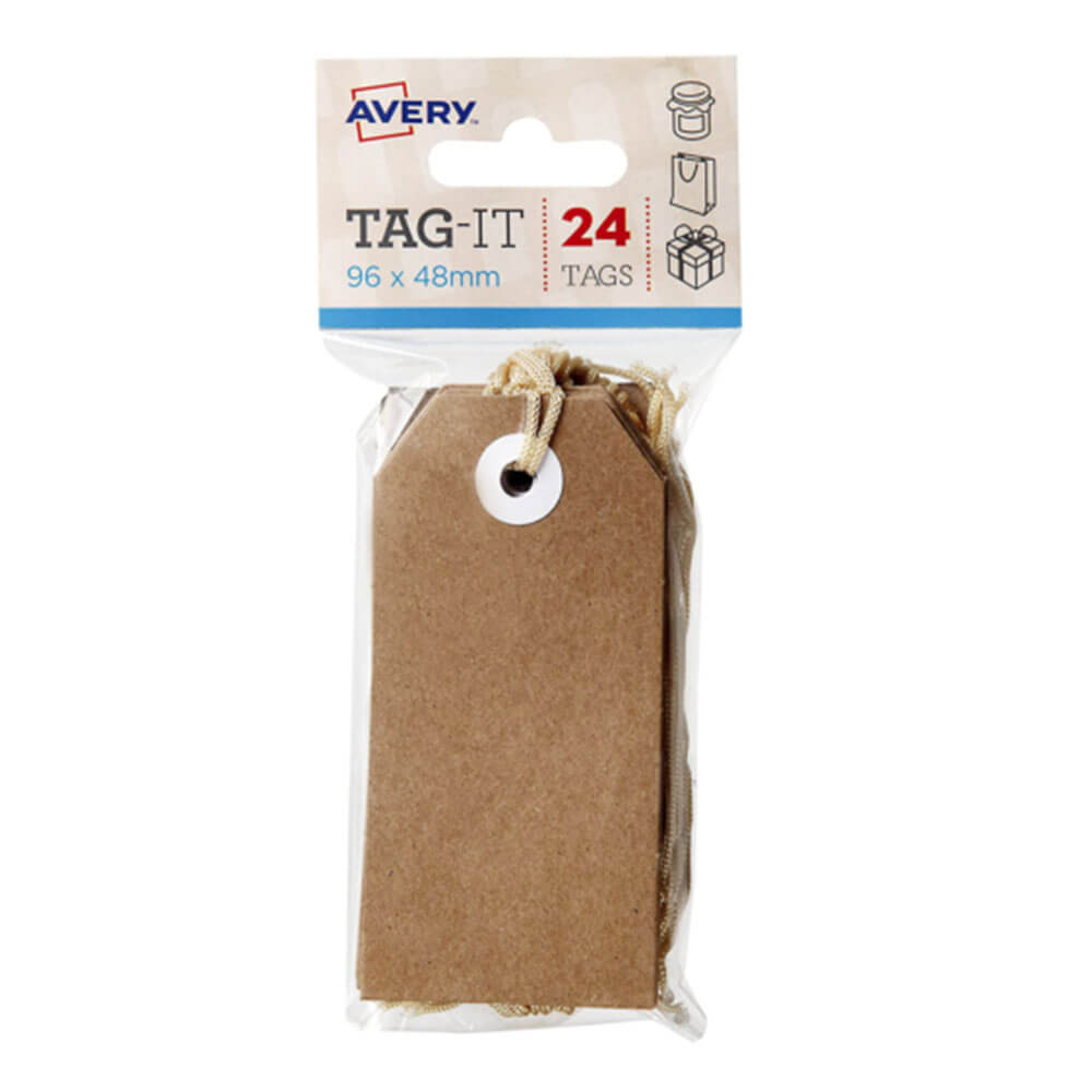 Avery -Tags mit String 24PK (96x48mm)