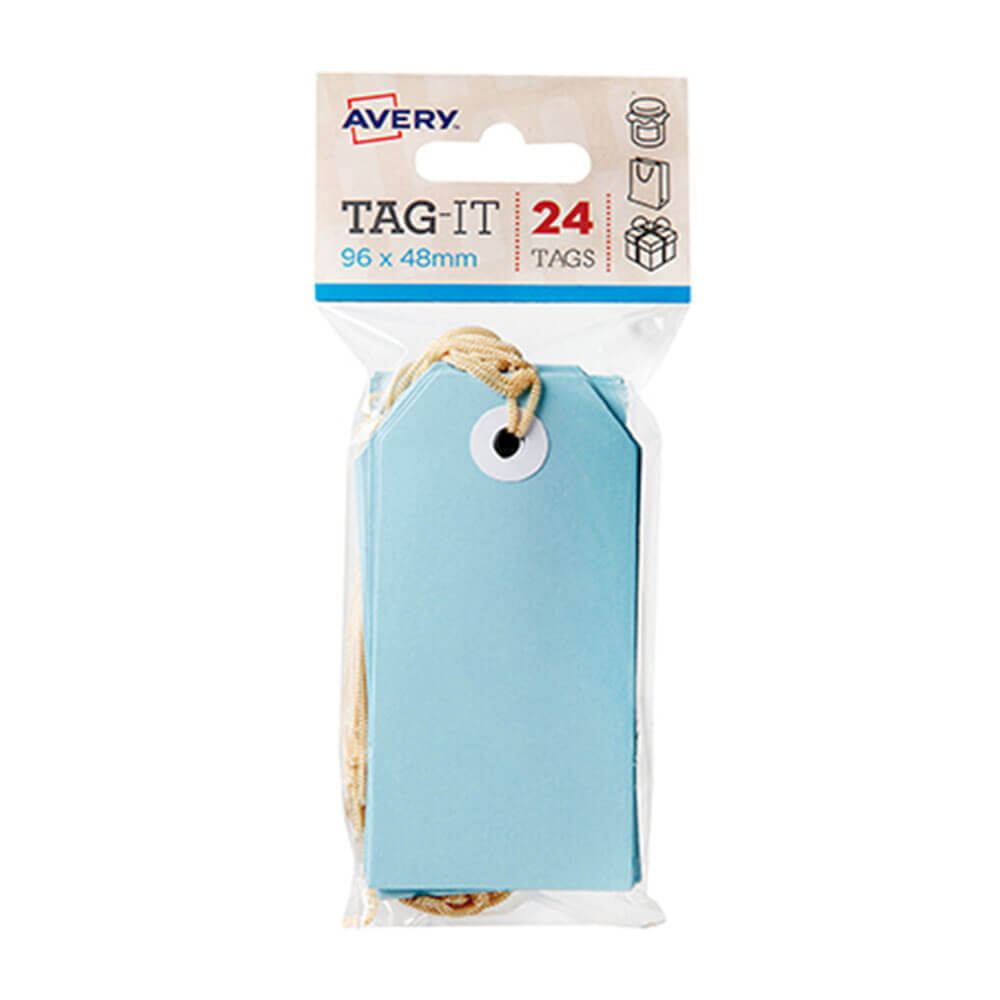 Tag Avery con stringa 24pk (96x48mm)