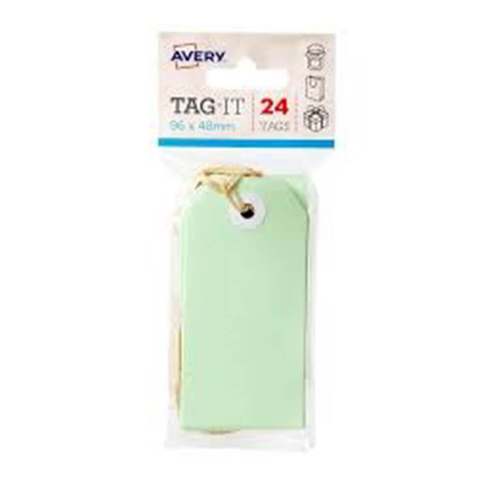 Tags Avery avec chaîne 24pk (96x48 mm)