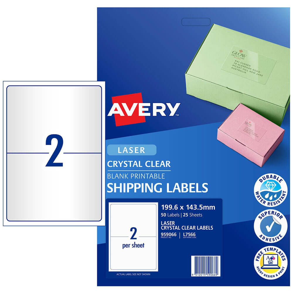 Avery Laser Shipping Labels (50pcs)