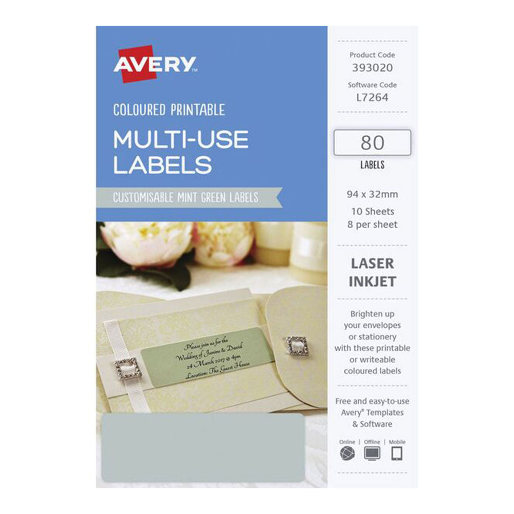 Avery Rectangular Laser Label 80st (94x32mm)