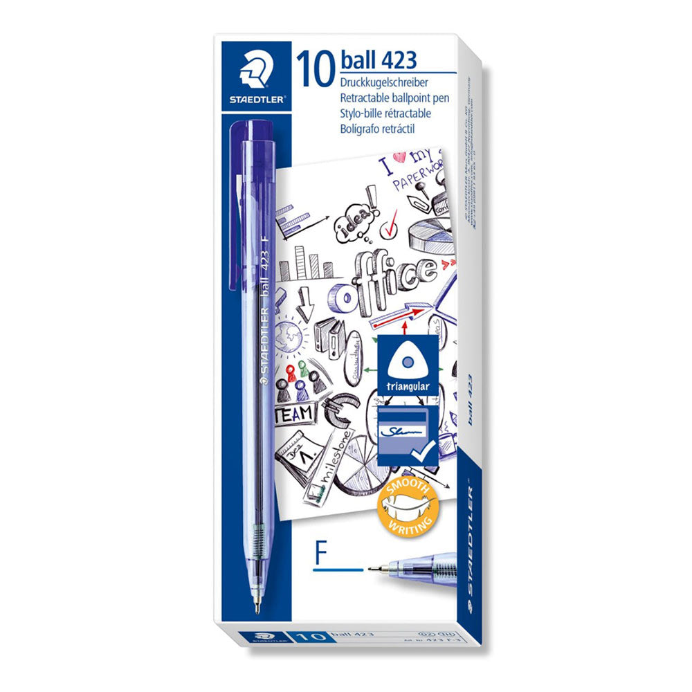 Staedtler 423 caneta esferográfica fina (caixa de 10)