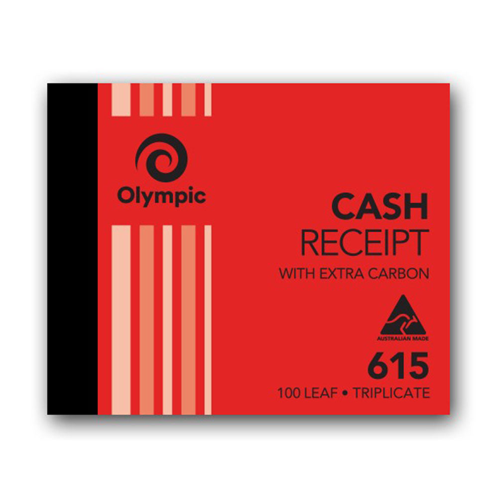 Olympic No 615 Triplicate Cash Receipt Book (100 Leaf)