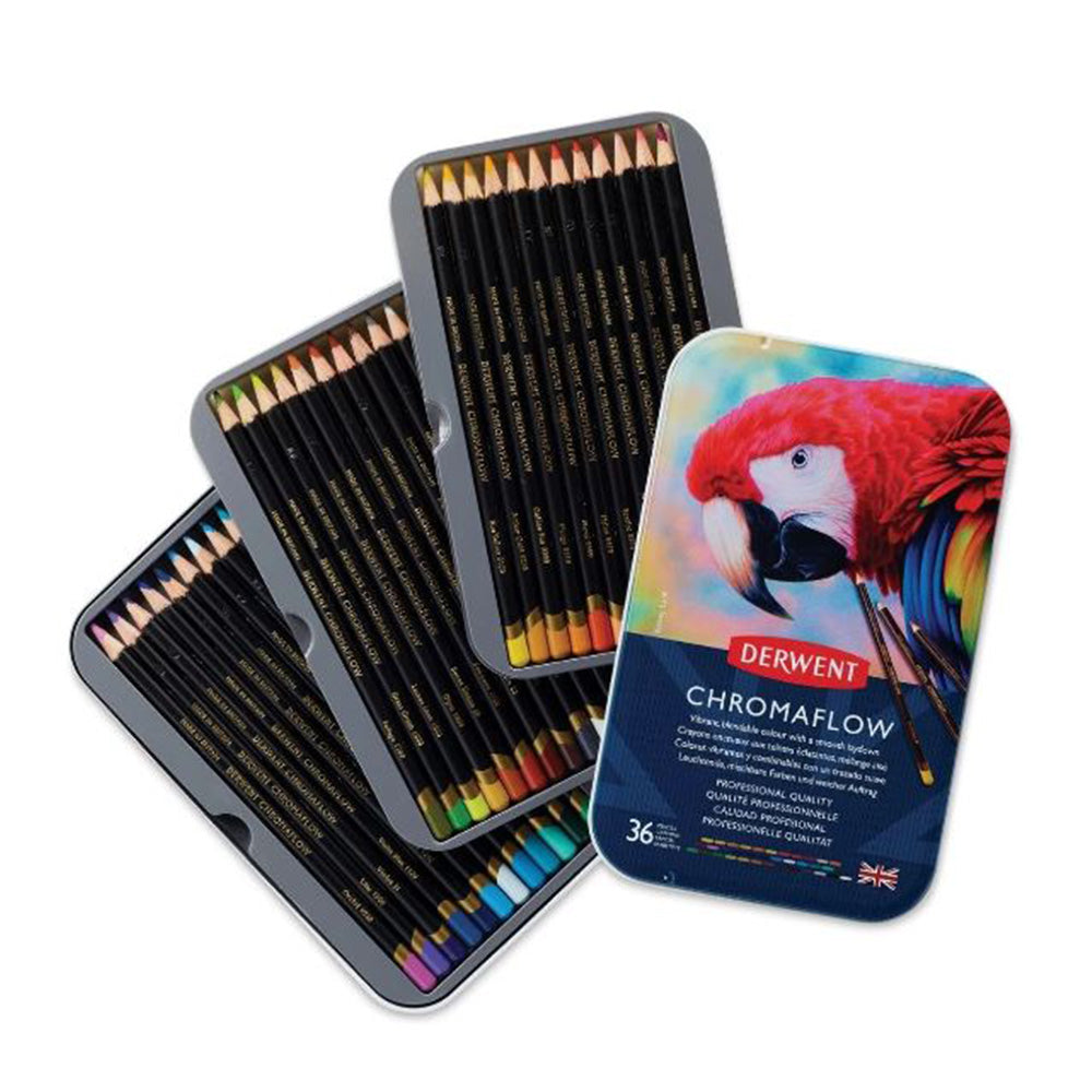 Derwent Academy Chromaflow Pencils in stagno