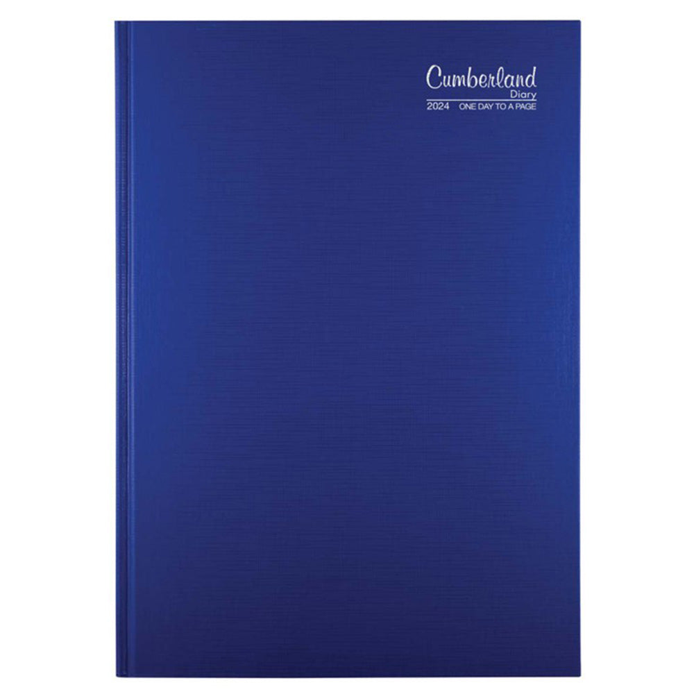 Cumberland Premium Casebound A5 2024 Diary (niebieski)