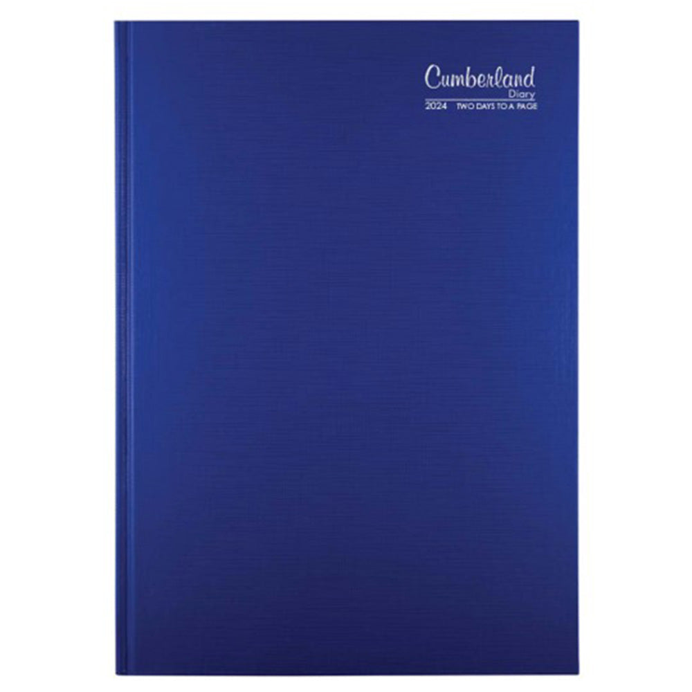 Cumberland Premium Casebound A5 2024 Diary (blå)