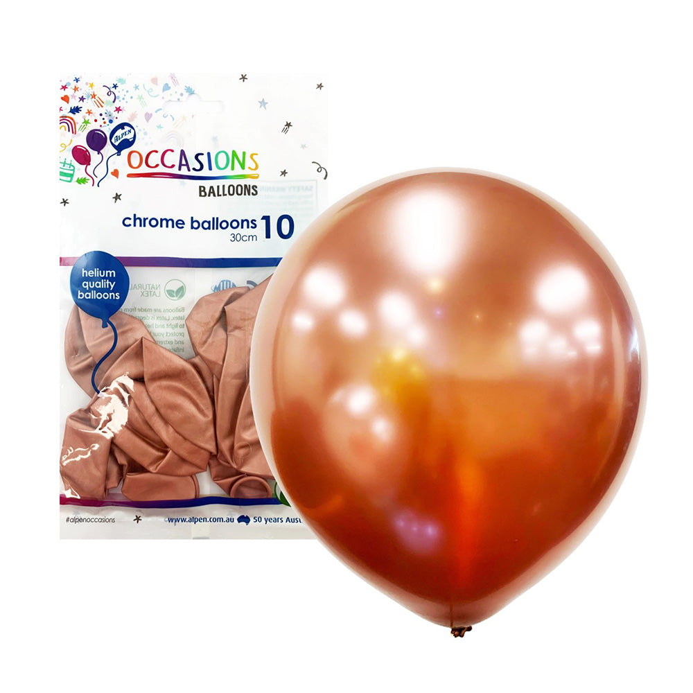 Alpen Chrome balony 30 cm (paczka 10)