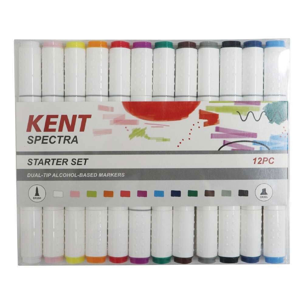 Kent Spectra grafisk designmarkör set 12st