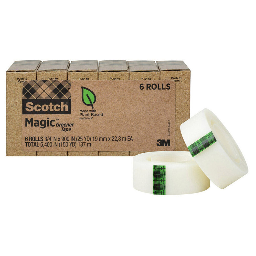 Scotch Magic Greener Tape med dispenser 19mm 6pk