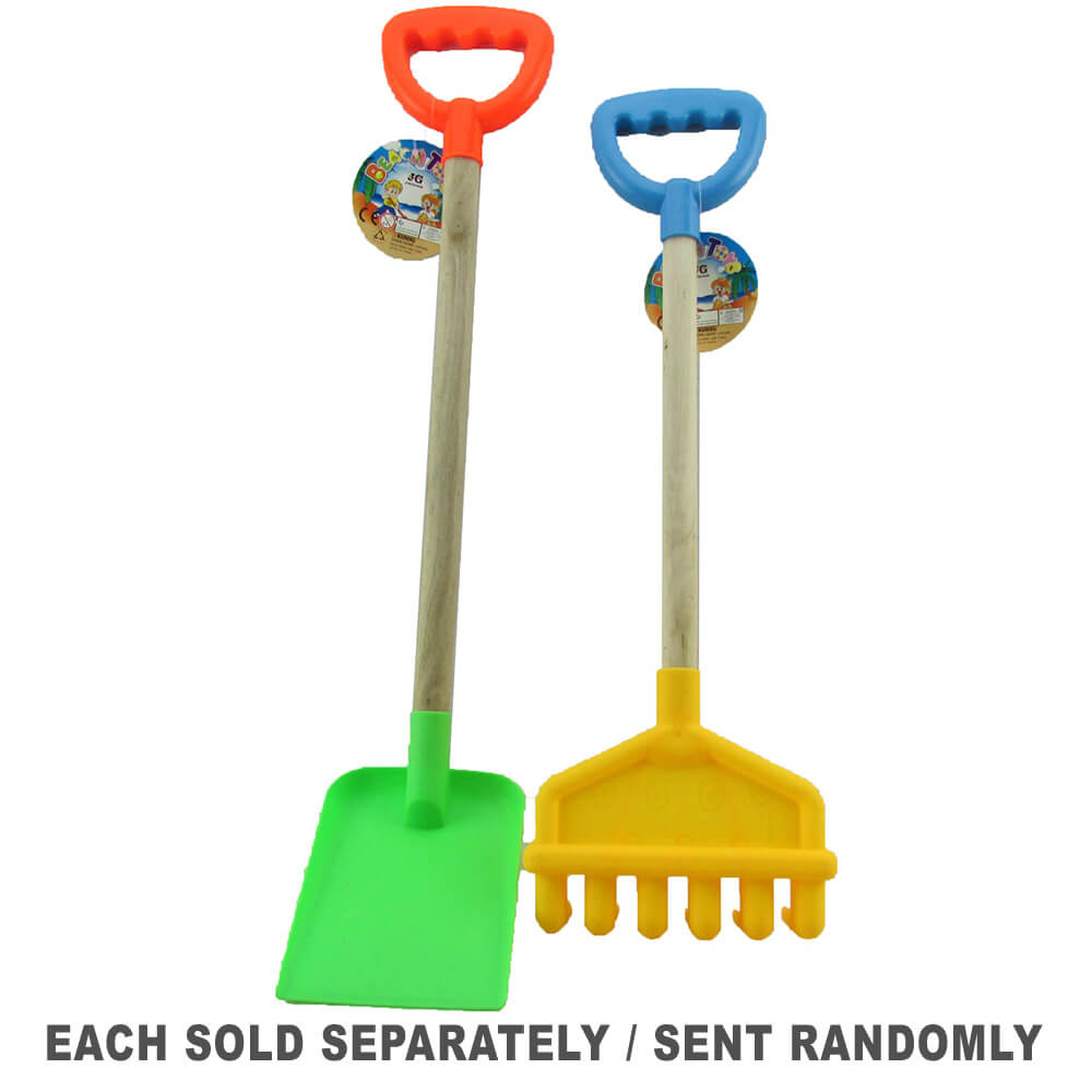 Beach Wooden Shovel & Rake (1pc Random Style)