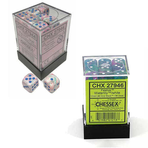 Festive Chessex 12mm D6 Dice Block