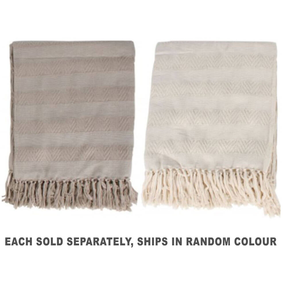 Corinth Cotton Throw 2 Assorted Colours (150x125cm)