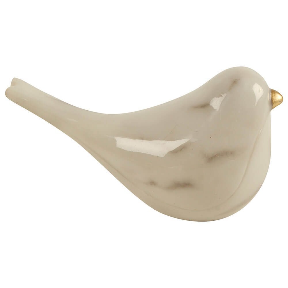 Logan Marble Bird Ornament (15x5x6cm)