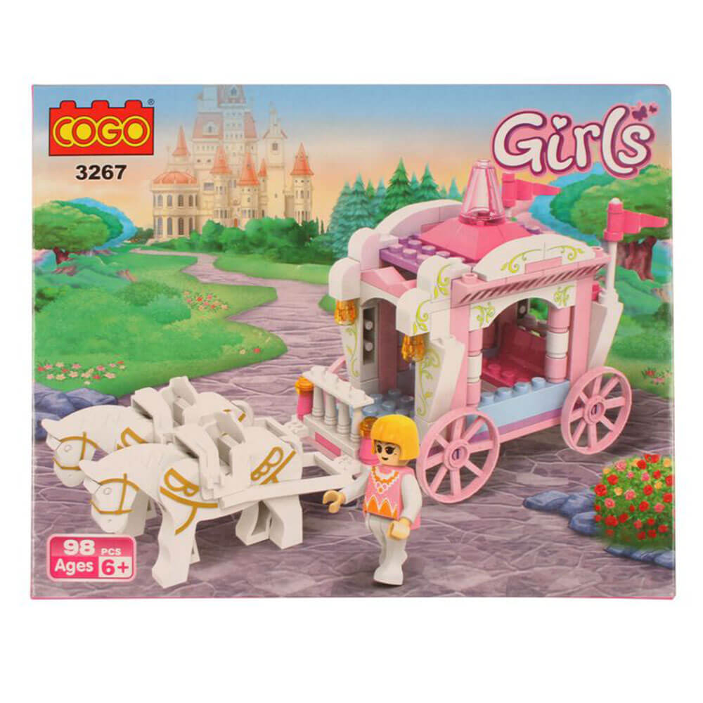 Carriage and Princess Building Blocks 98pcs (20x16x5cm)