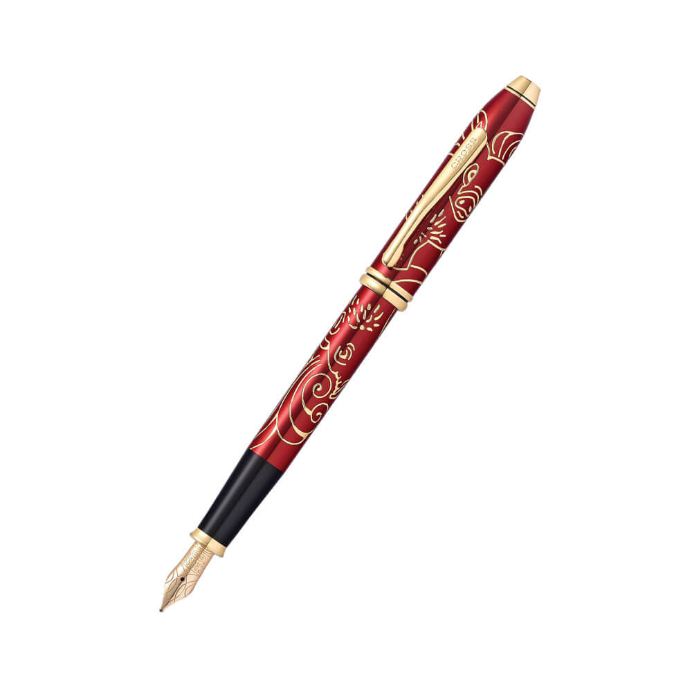 Townsend rok świni 23CT Gold Red Lac Pen