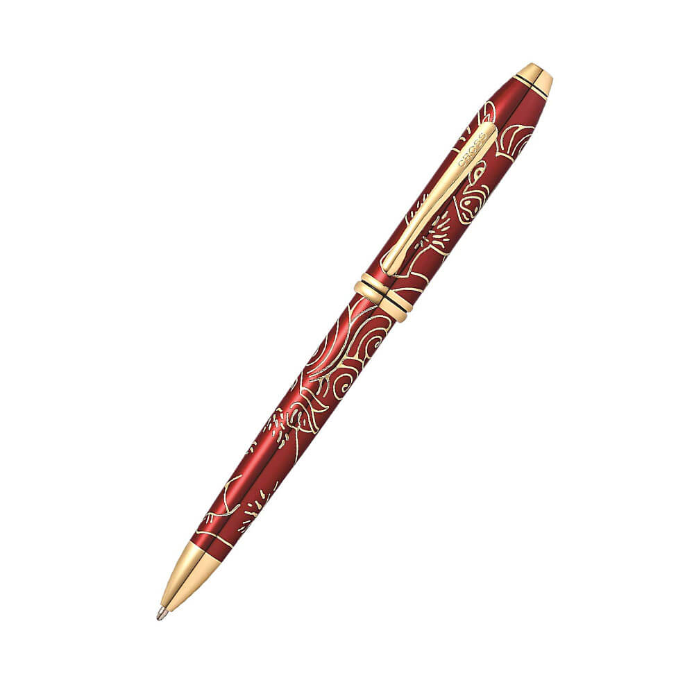 Townsend Año de Pig 23ct Gold Red Lac Pen