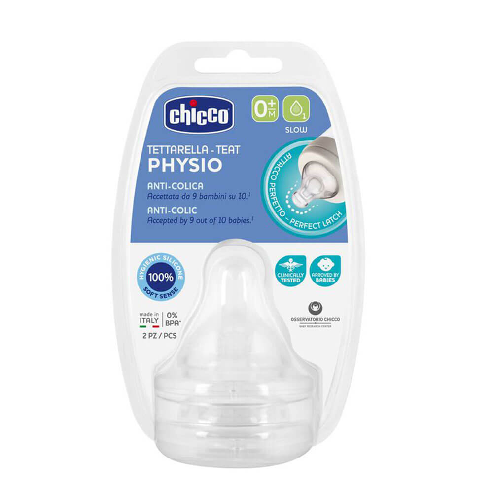 Chicco Perfect5 Anti-Colic Silicon-Patte 2pc